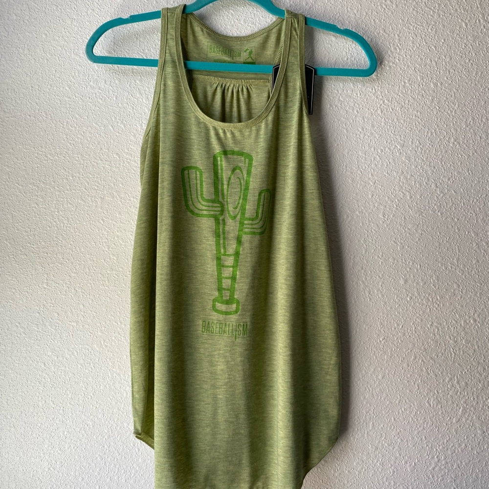 Baseballism Cactus Baseball Bat Tank Top